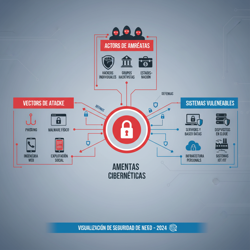 Mapa de amenazas de ciberseguridad